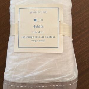 Pottery barn crib skirt , nwt